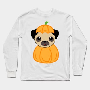 Pug In A Pumpkin Long Sleeve T-Shirt